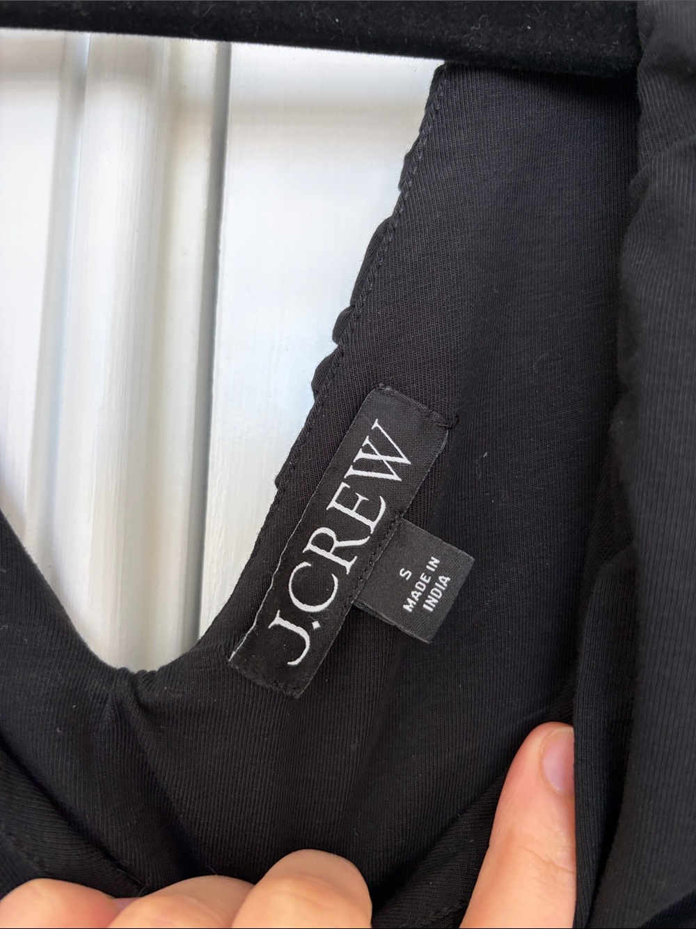 J. Crew black V-Neck Ruched Shell Top - Picture 2 of 3